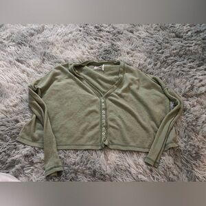 Urban Outfitters Sage Green Button-Down Top